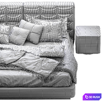 Minotti - Lawrence Bed 2 3D Model Corona