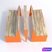 Vestre BLOC Seat 3D Model Corona