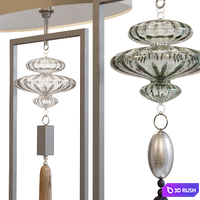 CONSTANCE nickel and sea jade &amp; clear floor lamp 3D Model Corona