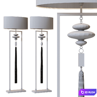 CONSTANCE nickel and sea jade &amp; clear floor lamp 3D Model Corona