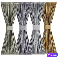 Stained glass curtains 3D Model Corona