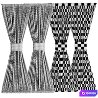 Stained glass curtains 3D Model Corona