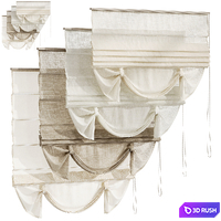 Roman blinds 07 3D Model Corona