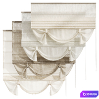 Roman blinds 07 3D Model Corona