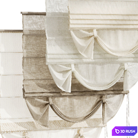 Roman blinds 07 3D Model Corona