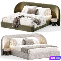 Sculpt Bed 3D Model Corona