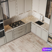 Kitchen 0298 3D Model Vray, Corona