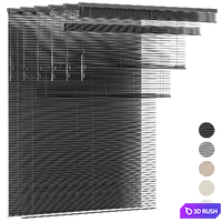 Aluminum Venetian Blinds Bandalux set 02 3D Model Vray, Corona