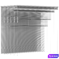 Aluminum Venetian Blinds Bandalux set 02 3D Model Vray, Corona