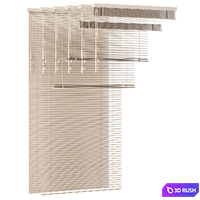 Aluminum Venetian Blinds Bandalux set 02 3D Model Vray, Corona