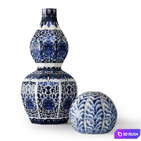 Vases Set 02 3D Model Vray, Corona