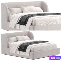 Designer bed Copenhagen Panel Platform Bed 3D Model Corona