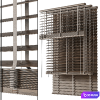 Wooden blinds Set 25 3D Model Vray, Corona