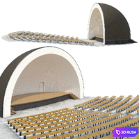 Summer theater stage 3D Model Corona