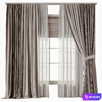 Curtain 27 3D Model Vray, Corona