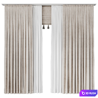 Curtain 002 / Curtains 3D Model Corona