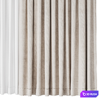 Curtain 002 / Curtains 3D Model Corona