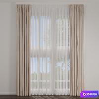 Curtain 38/ High curtains 650cm 3D Model Corona