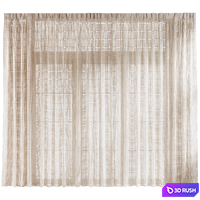 Larsen Casement Sheer Mesh Curtain 3D Model Vray, Corona