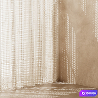 Larsen Casement Sheer Mesh Curtain 3D Model Vray, Corona