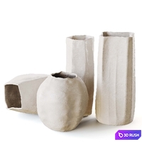 Set of decorative vases #7 3D Model Vray, Corona