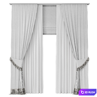 Curtain 010 / Curtains with fringes 3D Model Corona