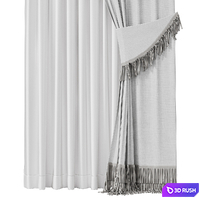 Curtain 010 / Curtains with fringes 3D Model Corona