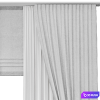 Curtain 010 / Curtains with fringes 3D Model Corona