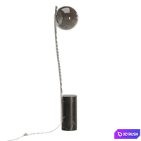 Small floor lamp with Cora travertine base 3D Model Vray, Corona