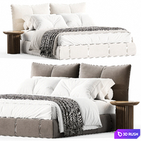 Elle Bed by la Falegnami 3D Model Corona