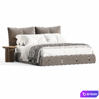 Elle Bed by la Falegnami 3D Model Corona