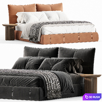 Elle Bed by la Falegnami 3D Model Corona