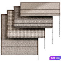 Curtain 47 Roman blinds 3D Model Vray, Corona
