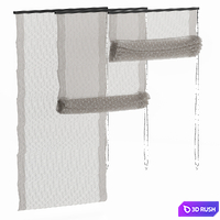 Roman blinds 08 3D Model Corona