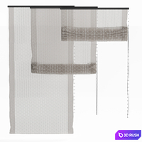 Roman blinds 08 3D Model Corona
