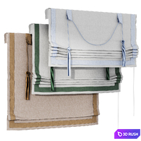 Roman blind with tassels wide 1500 (20) 3D Model Corona