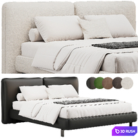 Tatlin-Cover 160 Bed By Minotti 3D Model Corona
