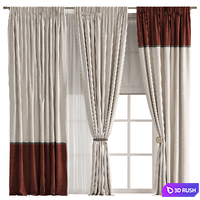 Curtain #269 3D Model Vray, Corona