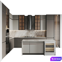 Kitchen 0302 3D Model Vray, Corona