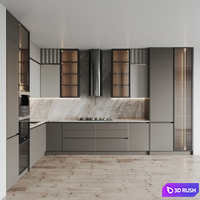 Kitchen 0302 3D Model Vray, Corona