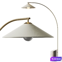 West Elm Kern Marble Floor Lamp 3D Model Vray, Corona