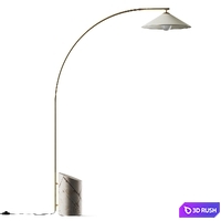 West Elm Kern Marble Floor Lamp 3D Model Vray, Corona
