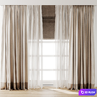 Curtain38 3D Model Vray, Corona