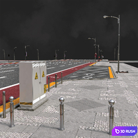 Road 02 3D Model Vray, Corona