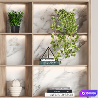 Rack and Bookcase 3D Model Vray, Corona