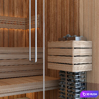Sauna WiFi 3D Model Vray, Corona