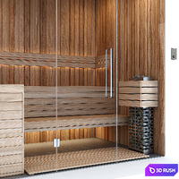 Sauna WiFi 3D Model Vray, Corona