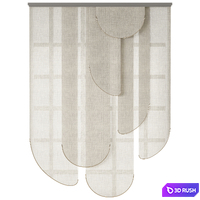 Minimalist curtain 02 3D Model Vray, Corona