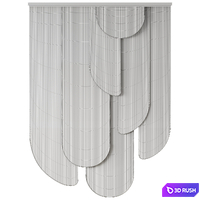 Minimalist curtain 02 3D Model Vray, Corona