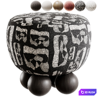 Umbra Peonia Ottoman By Monde Singulier 3D Model Corona